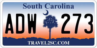 SC license plate ADW273