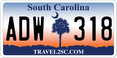 SC license plate ADW318