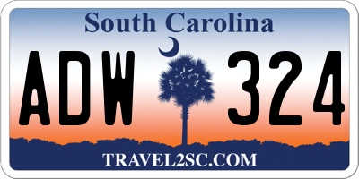 SC license plate ADW324
