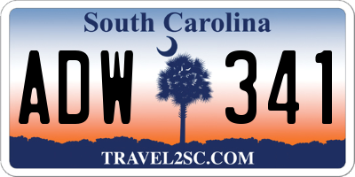 SC license plate ADW341
