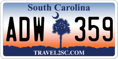 SC license plate ADW359
