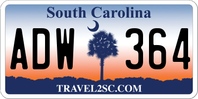 SC license plate ADW364