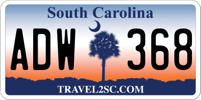 SC license plate ADW368