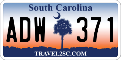 SC license plate ADW371
