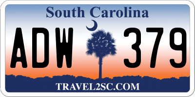 SC license plate ADW379