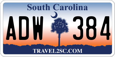SC license plate ADW384