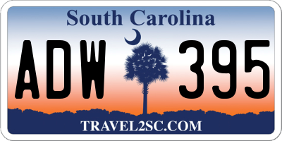 SC license plate ADW395