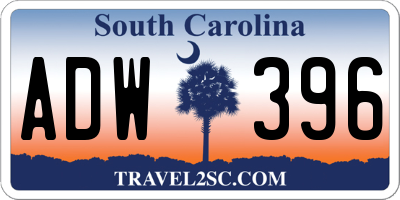 SC license plate ADW396