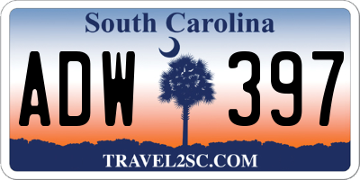 SC license plate ADW397