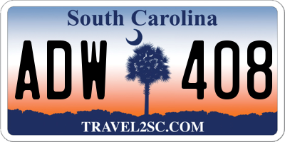 SC license plate ADW408