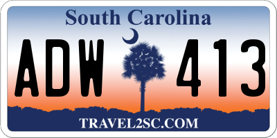 SC license plate ADW413