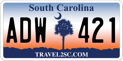 SC license plate ADW421