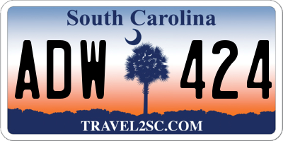 SC license plate ADW424