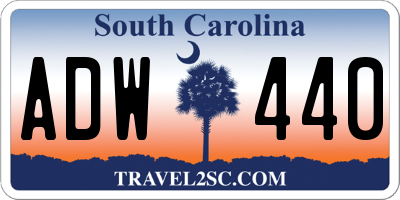 SC license plate ADW440