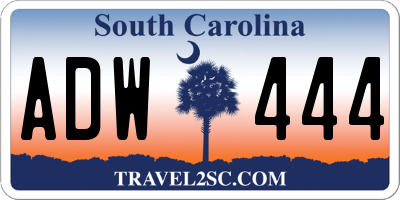 SC license plate ADW444