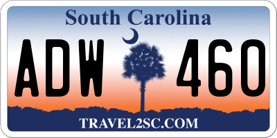 SC license plate ADW460