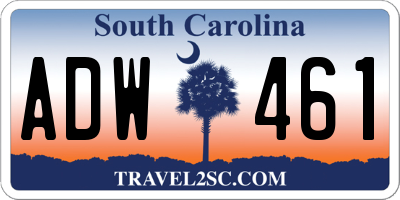 SC license plate ADW461