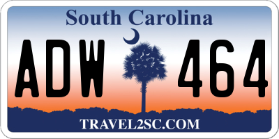 SC license plate ADW464