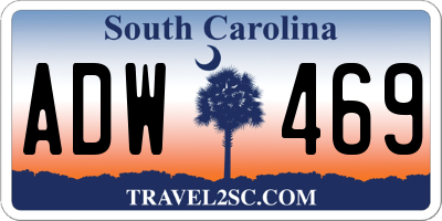 SC license plate ADW469
