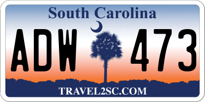 SC license plate ADW473