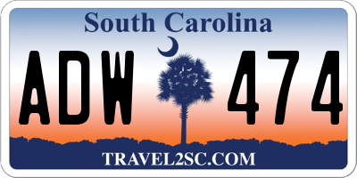 SC license plate ADW474
