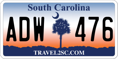 SC license plate ADW476