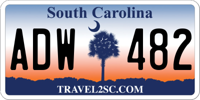 SC license plate ADW482