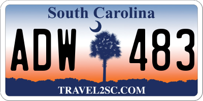 SC license plate ADW483