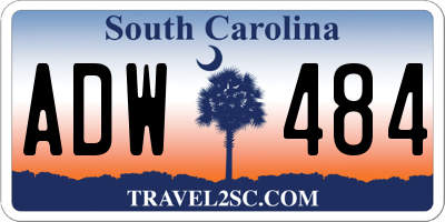 SC license plate ADW484