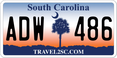 SC license plate ADW486