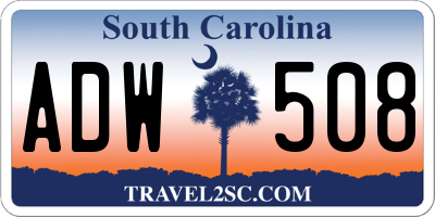 SC license plate ADW508