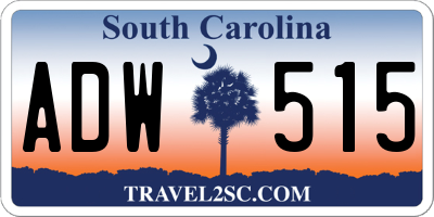 SC license plate ADW515