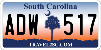 SC license plate ADW517