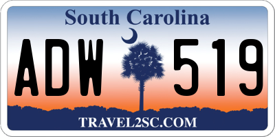 SC license plate ADW519