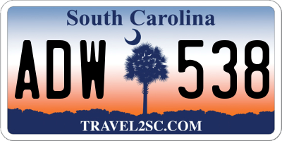SC license plate ADW538