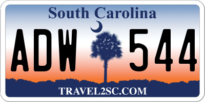 SC license plate ADW544