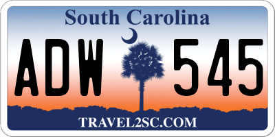 SC license plate ADW545