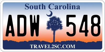 SC license plate ADW548