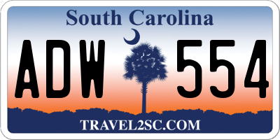 SC license plate ADW554