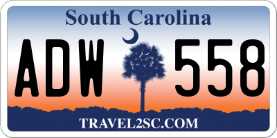 SC license plate ADW558