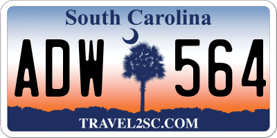 SC license plate ADW564