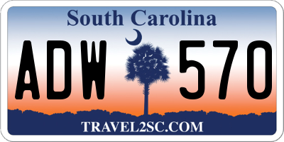 SC license plate ADW570