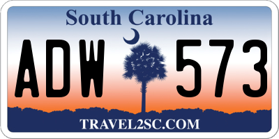 SC license plate ADW573