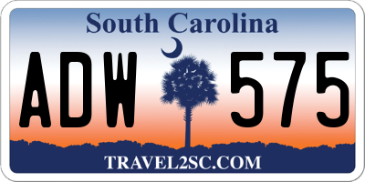 SC license plate ADW575