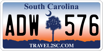 SC license plate ADW576