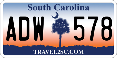 SC license plate ADW578