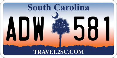SC license plate ADW581