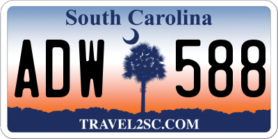 SC license plate ADW588