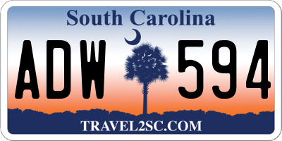 SC license plate ADW594