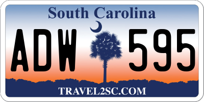 SC license plate ADW595